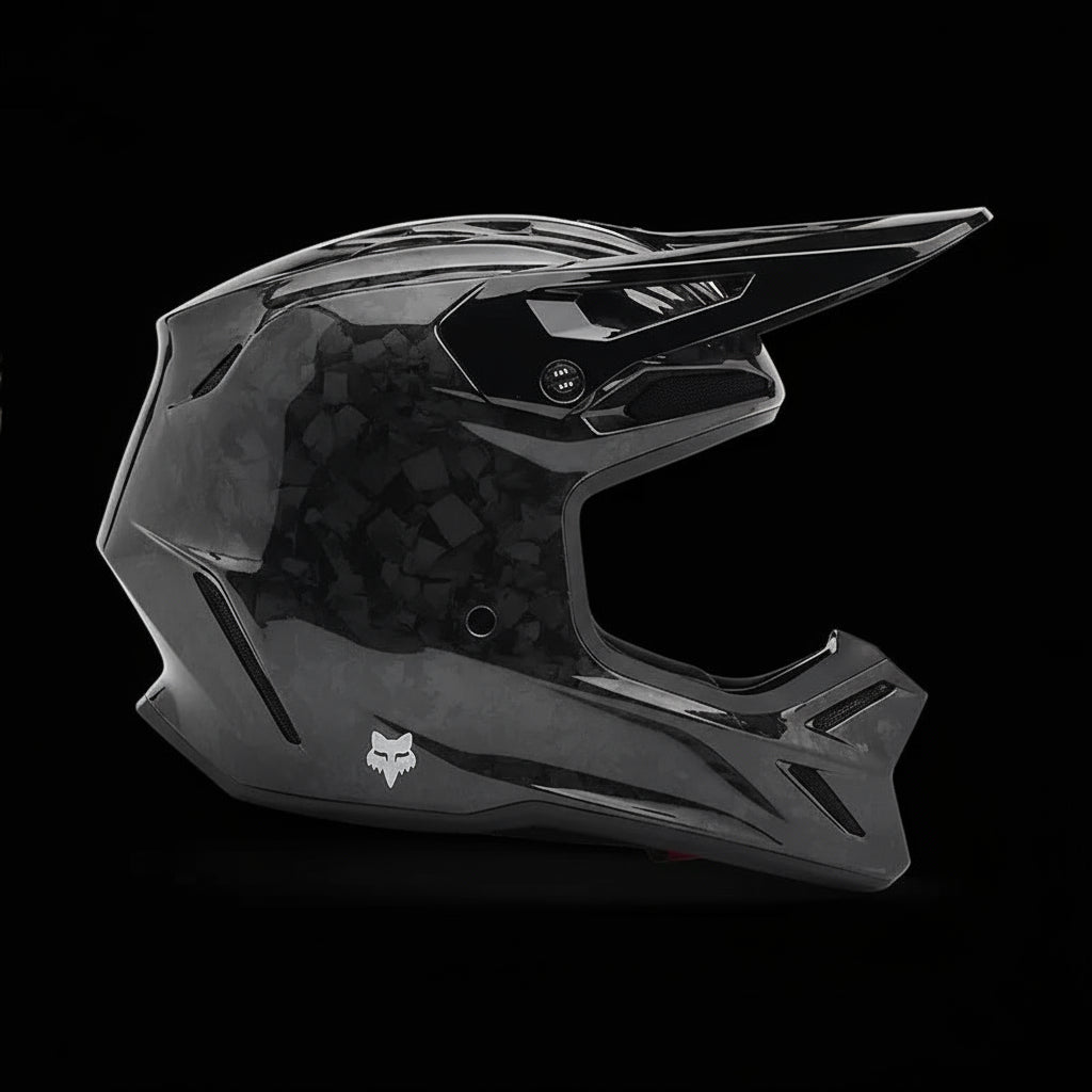 Fox Racing V3 RS Carbon Solid Black Helmet X-Large