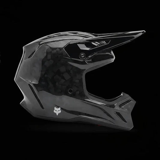 Fox Racing V3 RS Carbon Solid Black Helmet X-Large Fox Racing