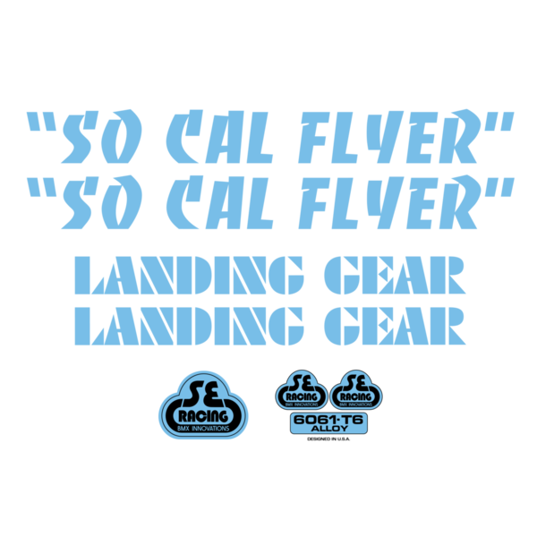 SE Racing So Cal Flyer Decal Set Blue