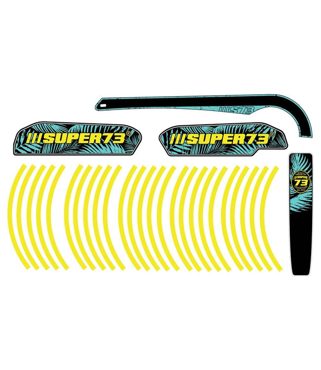 SUPER73-S1 Neon Palms Decal Kit
