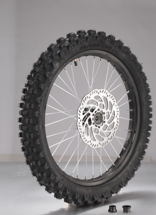 E Ride Pro 19" Front Wheel Assembly w/ Fatty Tire 80/100-19 SHE7019 (Black)