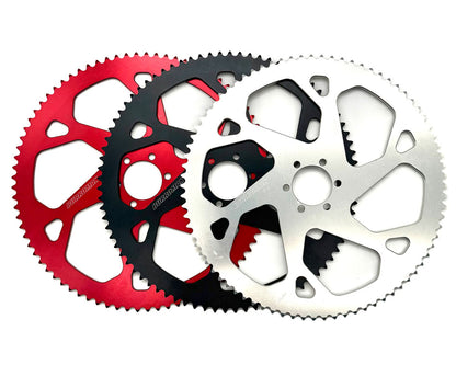 Burromax Sprocket, 80T 7075 Aluminum #35 Chain, 48mm BC- 37.1mm ID, Black Anodized