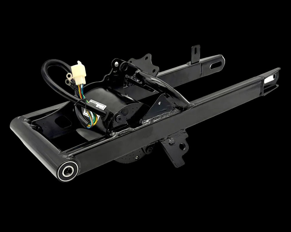 Burromax Rear Fork, Swing Arm, Steel Black, Plus 80mm Longer uses Stock TT1600 or XR Series Motors, Includes Bearings (Part #10298) Fits HRH, HRS Burromax