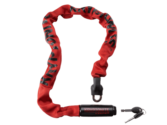 Kryptonite Keeper 785 Integrated Chain Lock 7mm x 85cm (33.5") Red