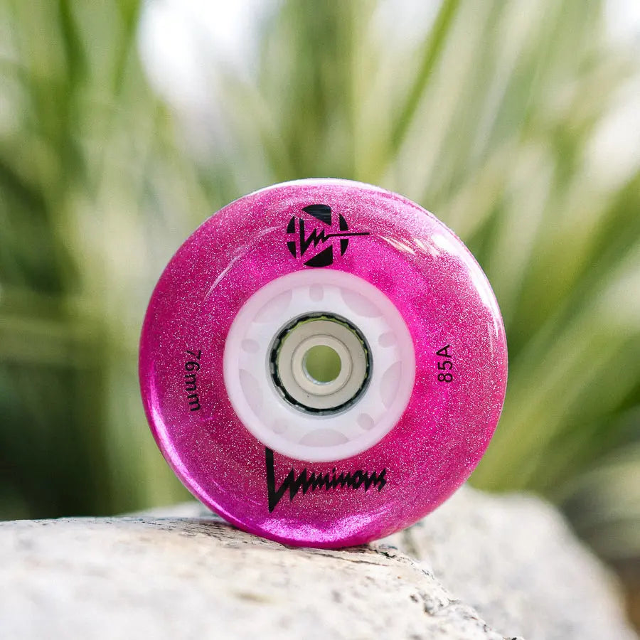 Luminous - LED Inline Wheels 80mm Glitter Pink Luminous