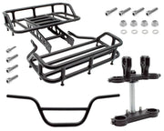 Burromax TT1600R Utility Rack Kit, Front and Rear with Triple Trees, Hi Rise 28.6mm Handle Bars, Risers and Hardware (#16107) Burromax