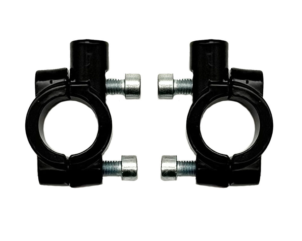 Burromax Mirror Handlebar Mounts, Set of 2, 22mm Clamp, 10x1.25mm Mount Thread, Black Burromax
