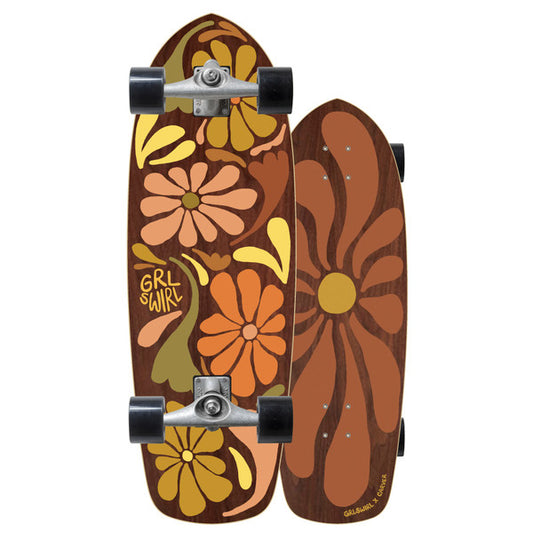 Carver CX Raw 29.5" GRLSWIRL Flower Swirl Surfskate Complete
