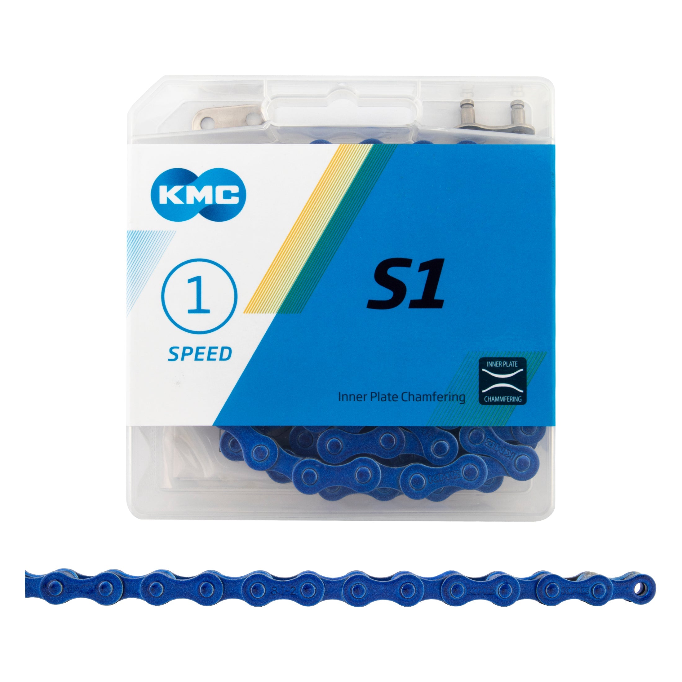 KMC S1 1-Speed Chain 1/2" X 1/8" Dark Blue BIKEFACTORY HAWAII
