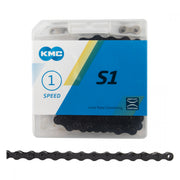KMC S1 1-Speed Chain 1/2" X 1/8" Black BIKEFACTORY HAWAII