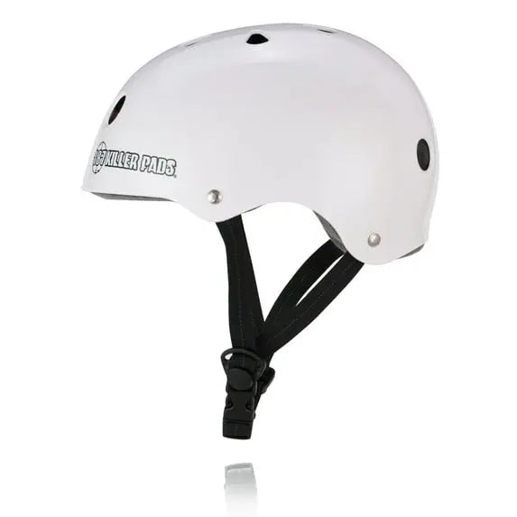 187 Killer Pads PRO SKATE HELMET with Sweatsaver Liner- Glossy White- S 187 Killer Pads