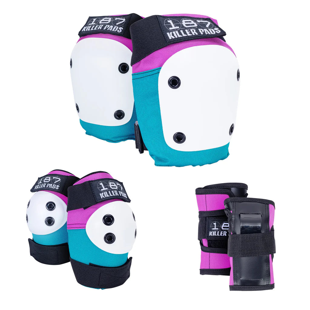 187 Six Pack Adult (L/XL) - Pink/Teal