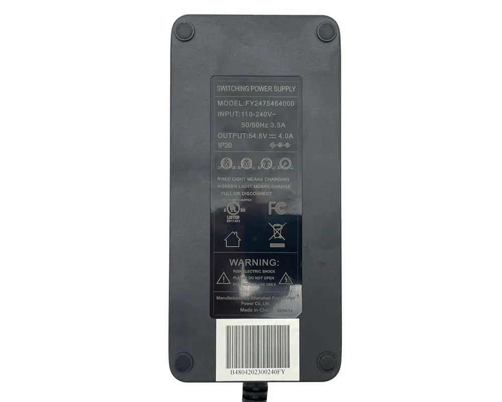 Burromax Battery Charger, 54.6V 4 Amp Lithium Ion (Part #19076) Fits TT1000R, TTMAX Burromax