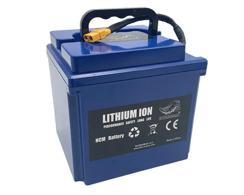 Burromax Battery, 52v 23.2ah 60a, Lithium Ion, BMS, Blue (Part #19906) Fits TT1600R Burromax