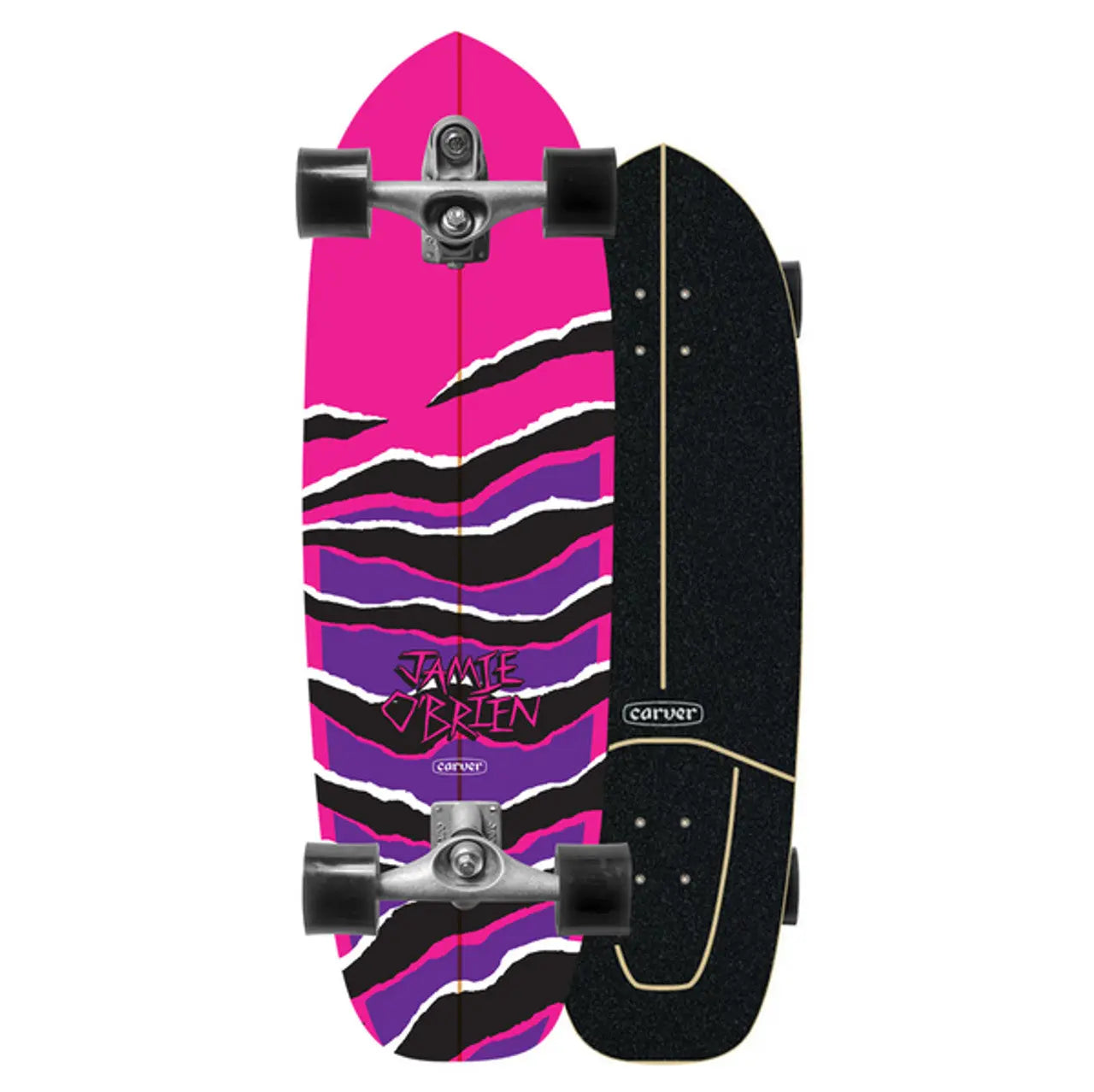 Carver C7 Raw 32.5” JOB Pink Tiger Surfskate Complete Carver Skateboards