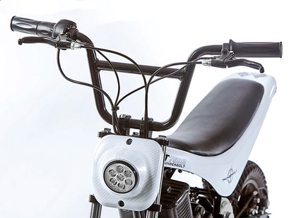 Burromax Electric Mini Bike, TT750R - White Carbon Fiber