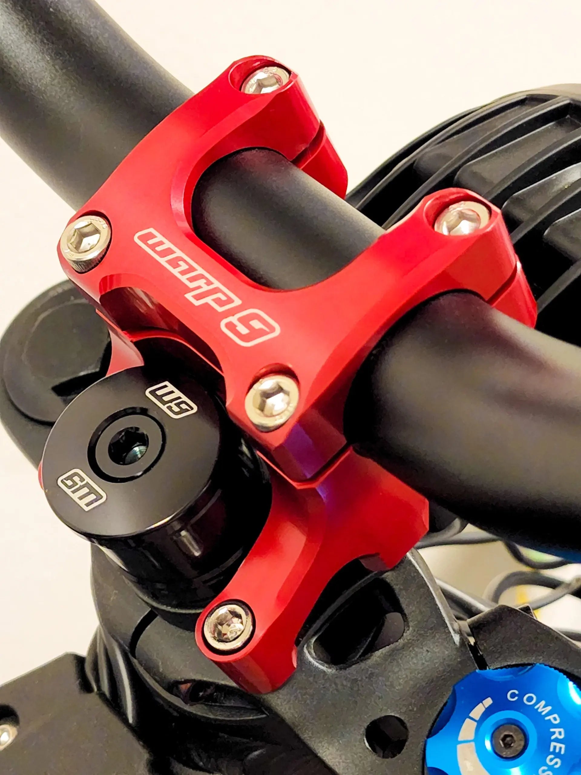 Warp 9 Red Direct Bar Mount Stem Warp 9 Racing