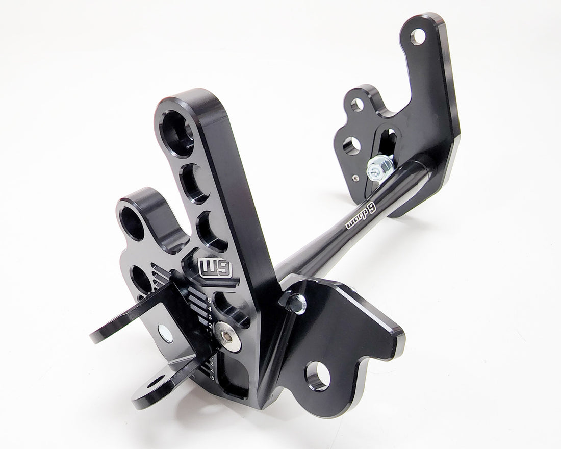 Warp 9 E Ride Pro Adjustable Footpeg Mount Black