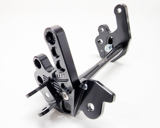 Warp 9 E Ride Pro Adjustable Footpeg Mount Black