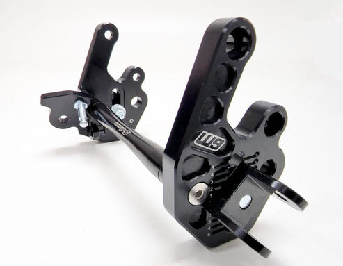 Warp 9 E Ride Pro Adjustable Footpeg Mount Black