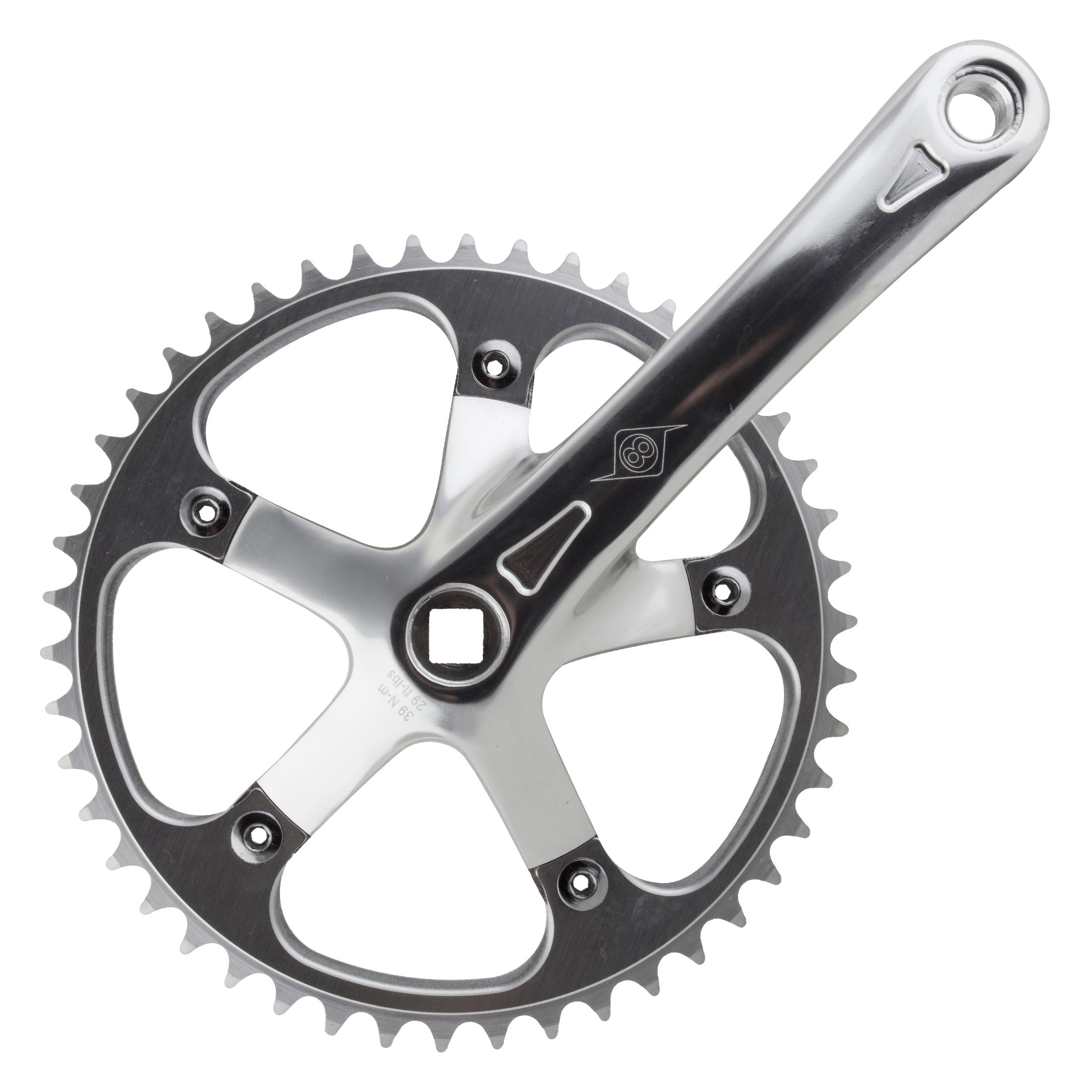 Origin8 Track/SS Crankset (46T / Silver / 170mm) BIKEFACTORY Hawaii