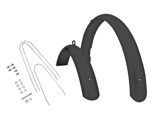 Electra 26" Mens Aluminum Cruiser Fender Set Matte Black