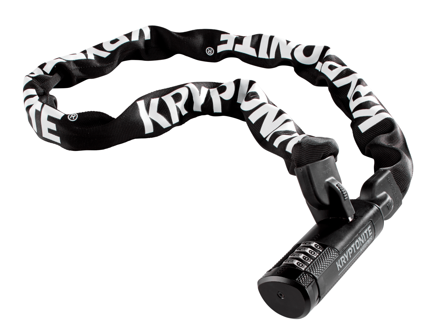 Kryptonite Keeper 712 Combo Integrated Chain Lock 7mm x 120cm (47.2") Black Trek Bicycle Corporation