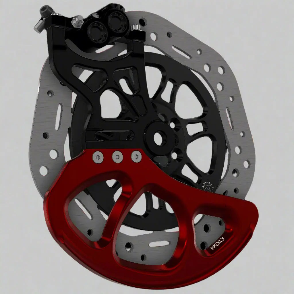 Prickly Motorsports Red 203-220mm Disc Guard Dorsal Fin Prickly Motorsports