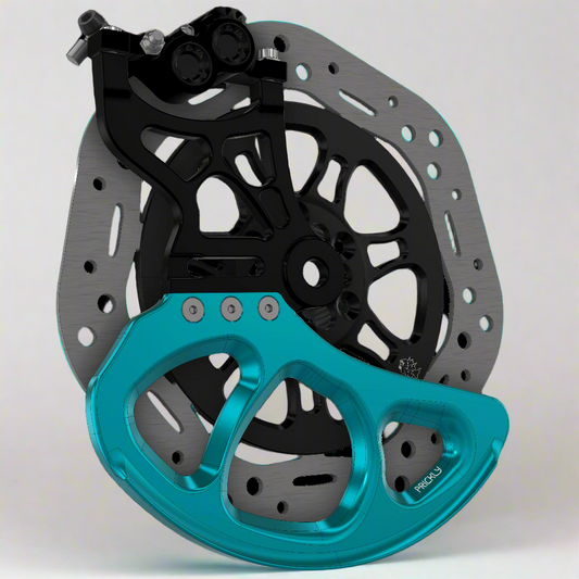 Prickly Motorsports Turquoise 203-220mm Disc Guard Dorsal Fin