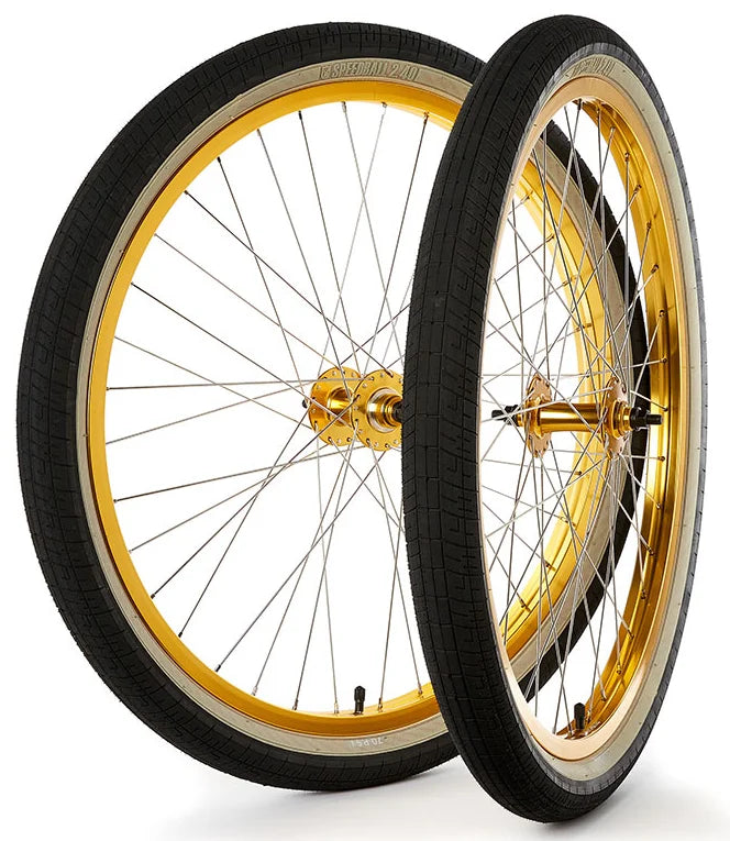 26" Covid Cruiser Gold Wheelset w/Tires