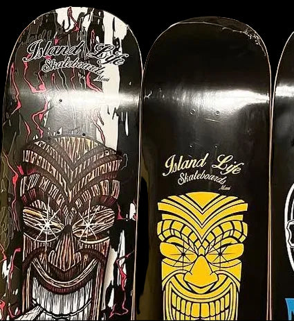 Island Life Skateboards Maui Wooden Tiki 8.0"