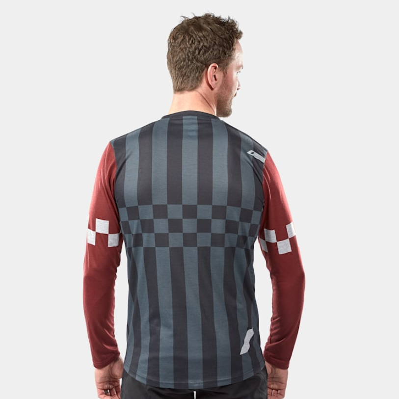 100% Trek Factory Racing Long Sleeve Replica Jersey - Grey/Red (S)