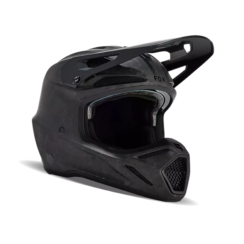Fox Racing V3 RS Carbon Matte Black Helmet Large