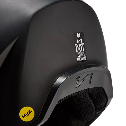 Fox Racing V1 Solid Helmet - Matte Black