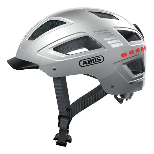 Abus Hyban 2.0 LED Helmet - Signal Silver, Medium