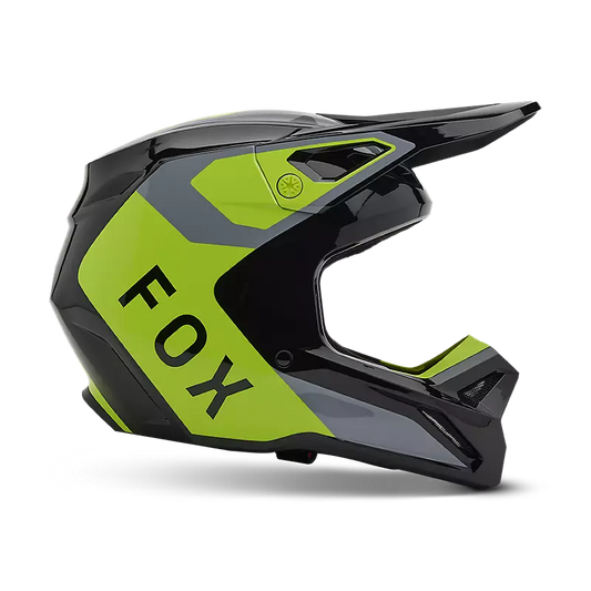 Fox Racing V1 Lean Helmet [GRY/YLW] - 2XLarge