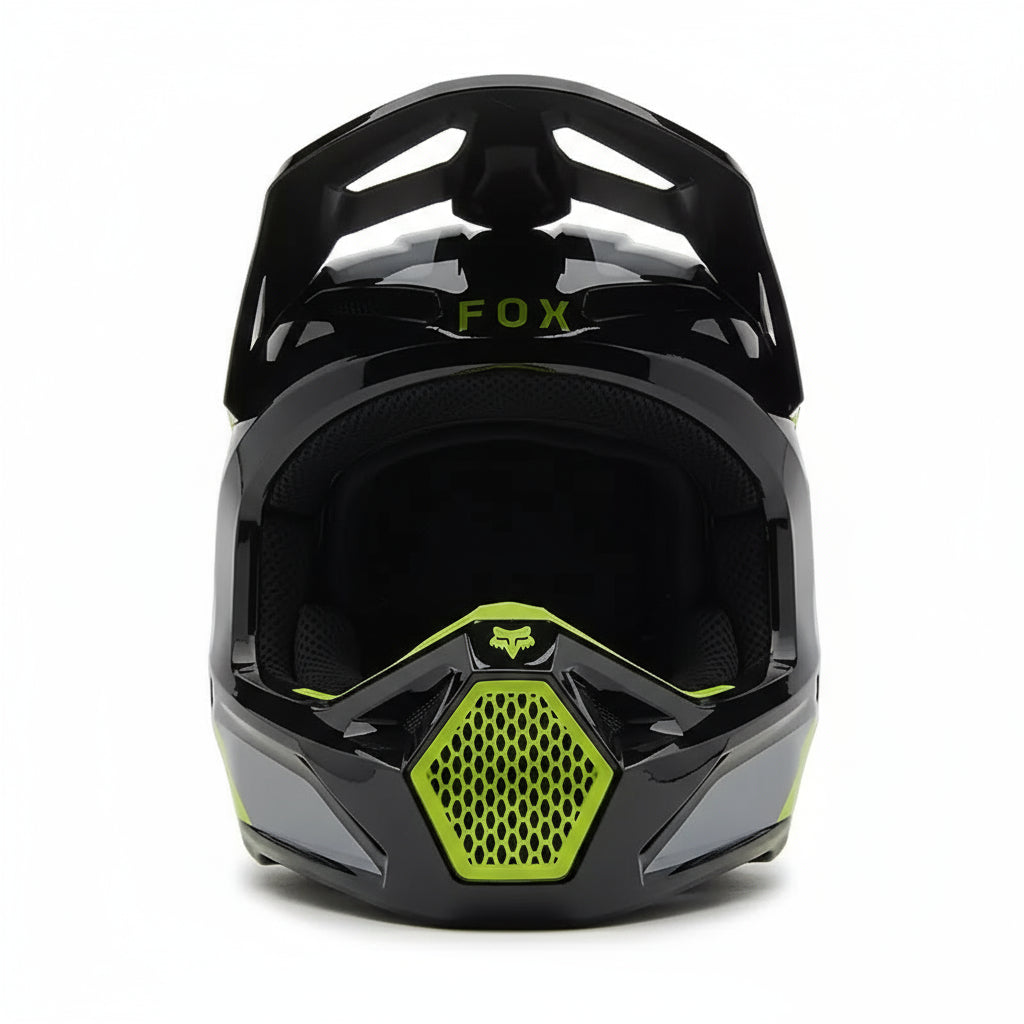 Fox Racing V1 Lean Helmet [GRY/YLW] - Small