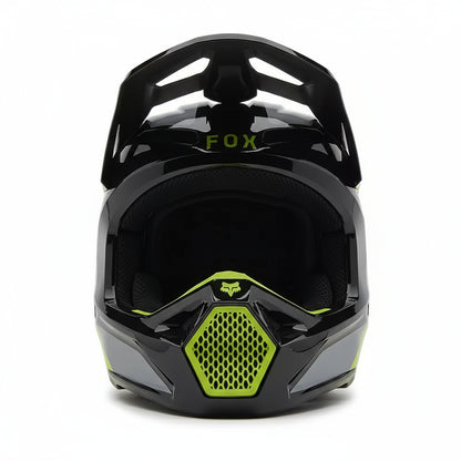 Fox Racing V1 Lean Helmet [GRY/YLW] - Small