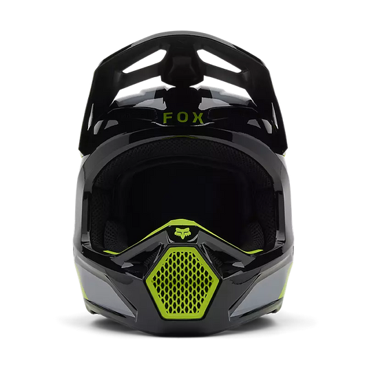 Fox Racing V1 Lean Helmet [GRY/YLW] - 2XLarge