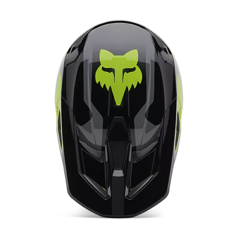 Fox Racing V1 Lean Helmet [GRY/YLW] - Small