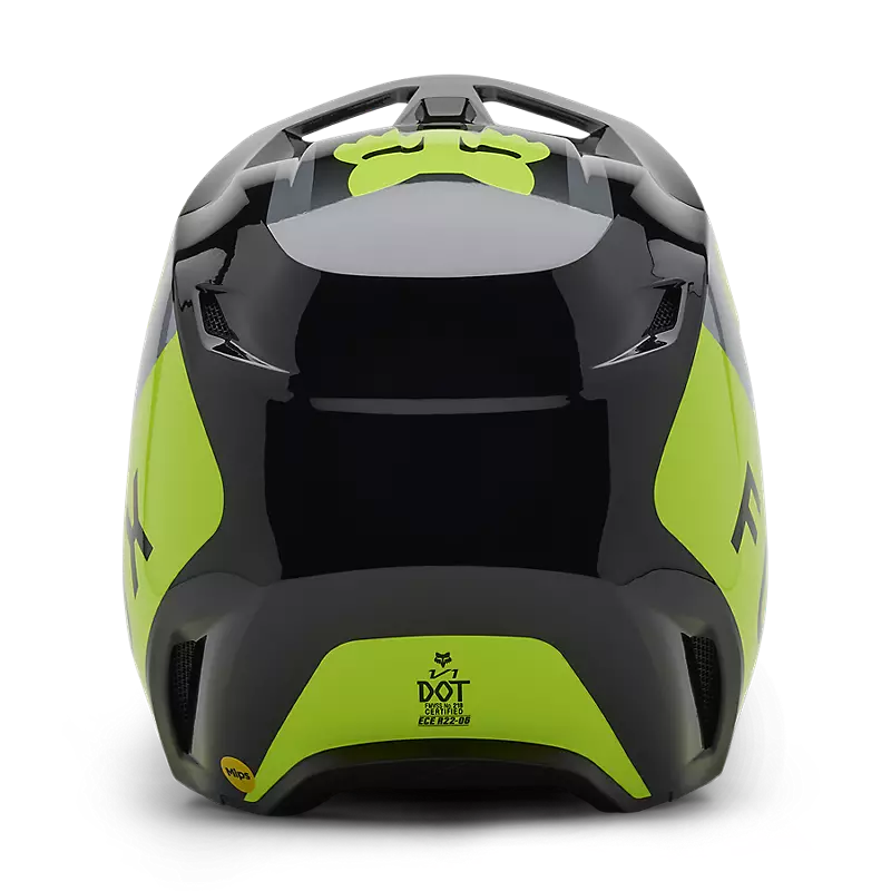 Fox Racing V1 Lean Helmet [GRY/YLW] - Small