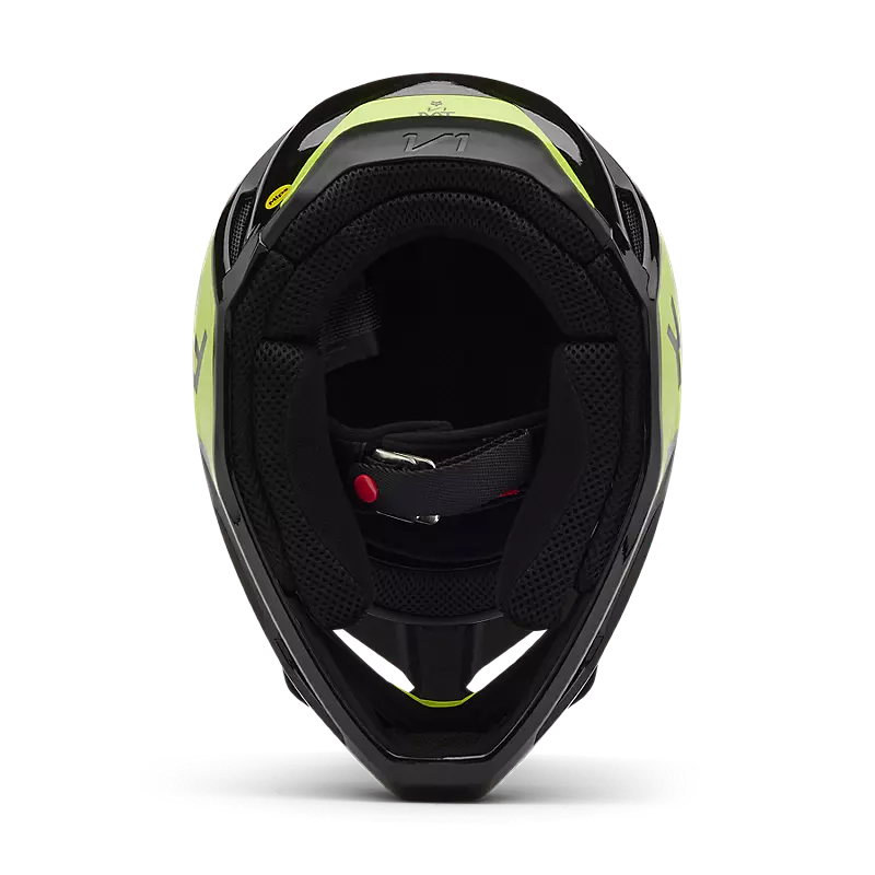 Fox Racing V1 Lean Helmet [GRY/YLW] - Small