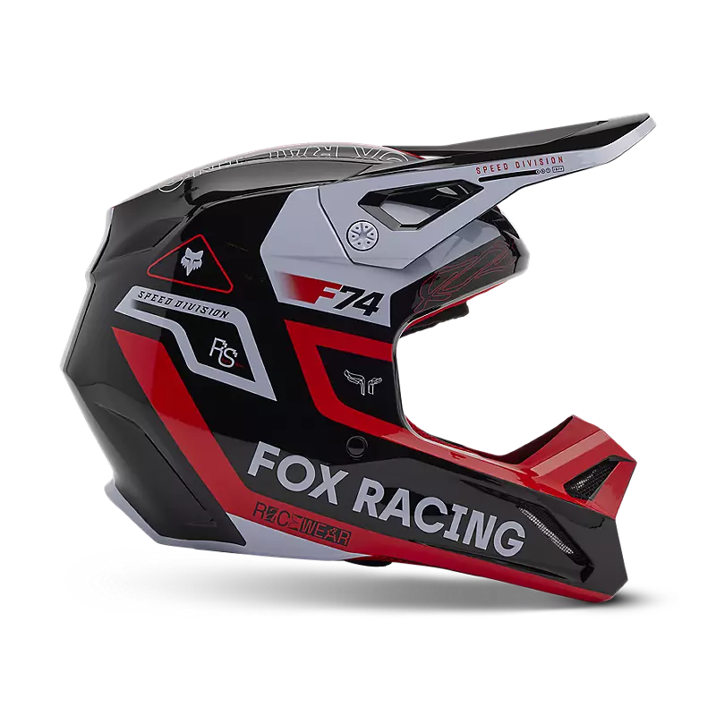 Fox Racing V1 Spec Helmet [FLO RED] - Large