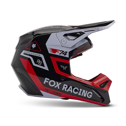 Fox Racing V1 Spec Helmet [FLO RED] - Large
