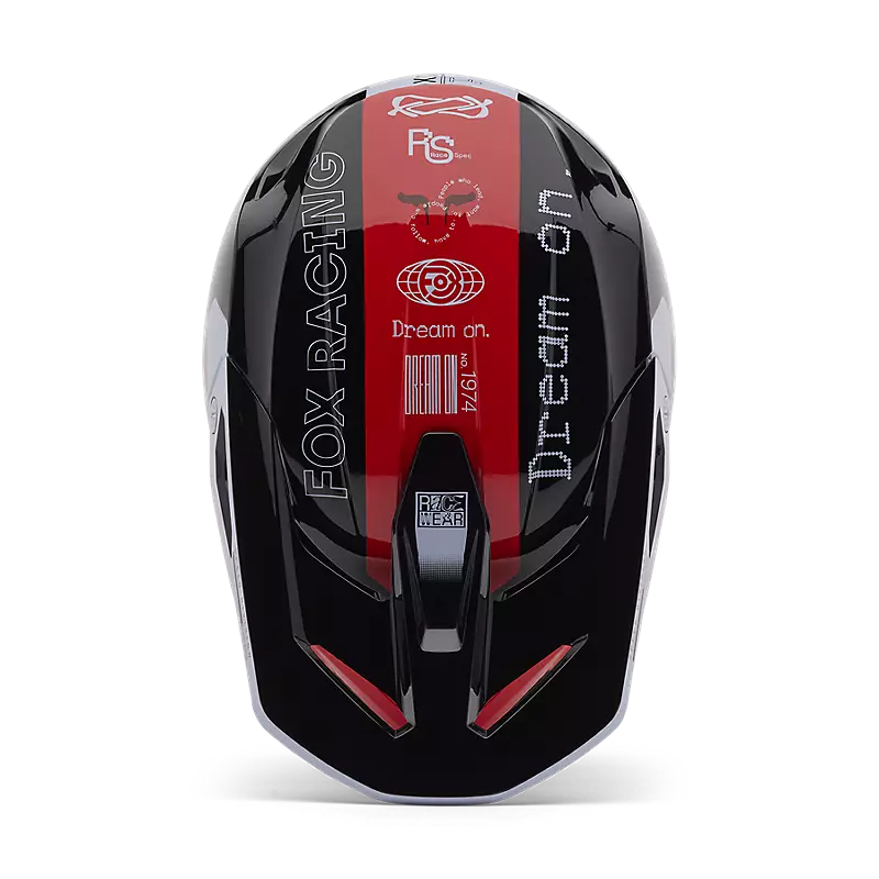 Fox Racing V1 Spec Helmet [FLO RED] - Large