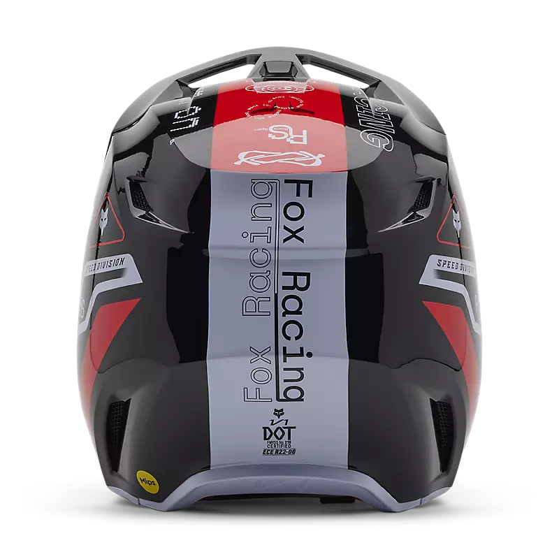 Fox Racing V1 Spec Helmet [FLO RED] - Large