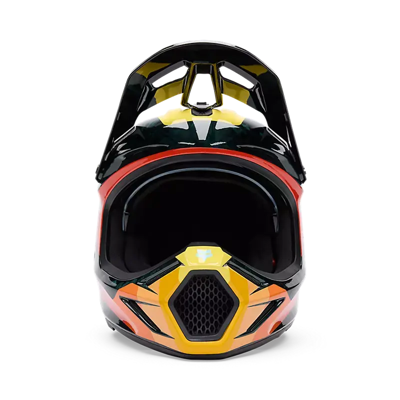 Fox Racing V3 RS Grid Full Face Helmet Black/Orange Fox Racing