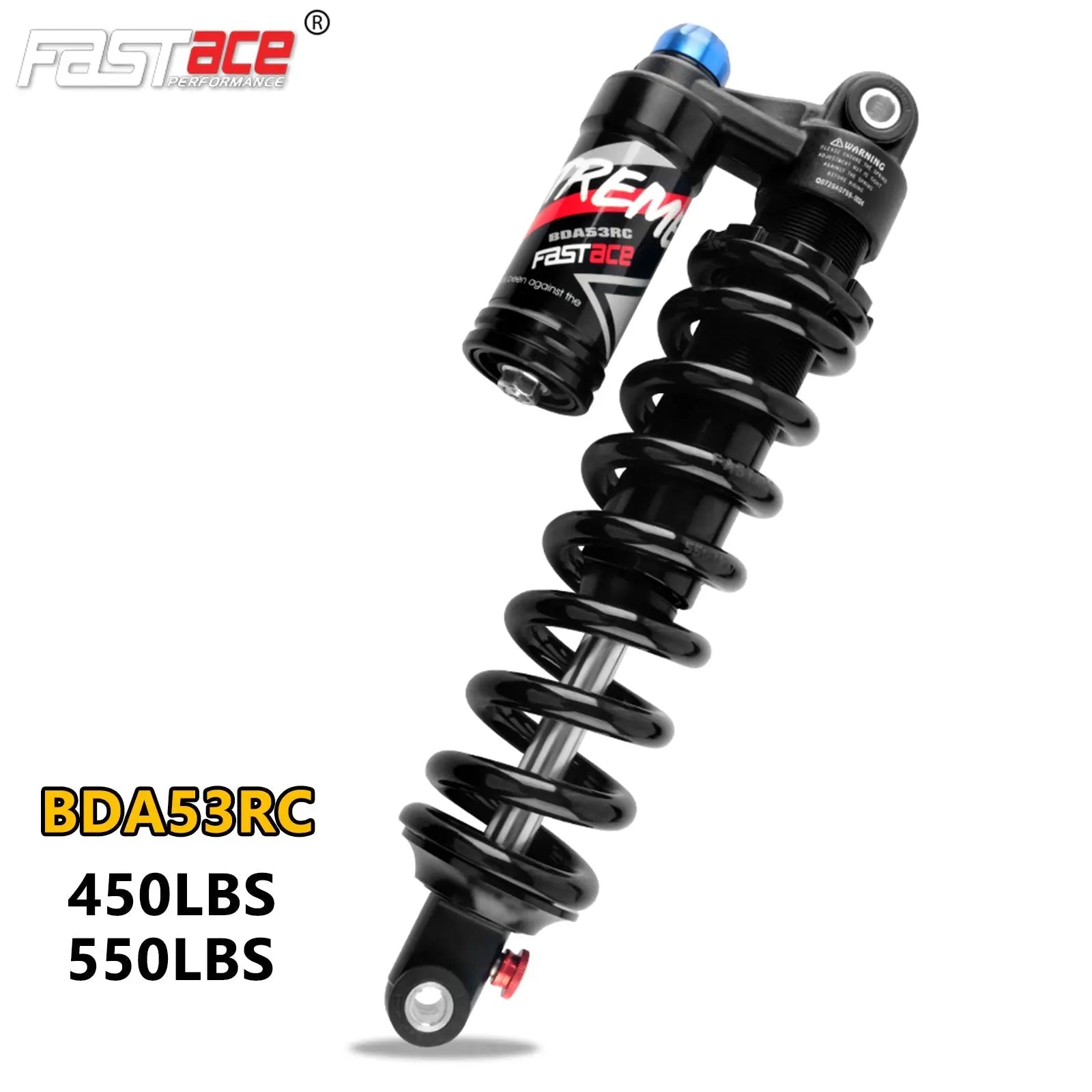 Fastace Rear Shock (BDA53RC) 265mm & 85mm 450lb Spring for Surron/Talaria Fastace