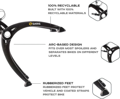 Saris Bones 3-Bike Trunk Rack (801) - Black BIKEFACTORY Hawaii