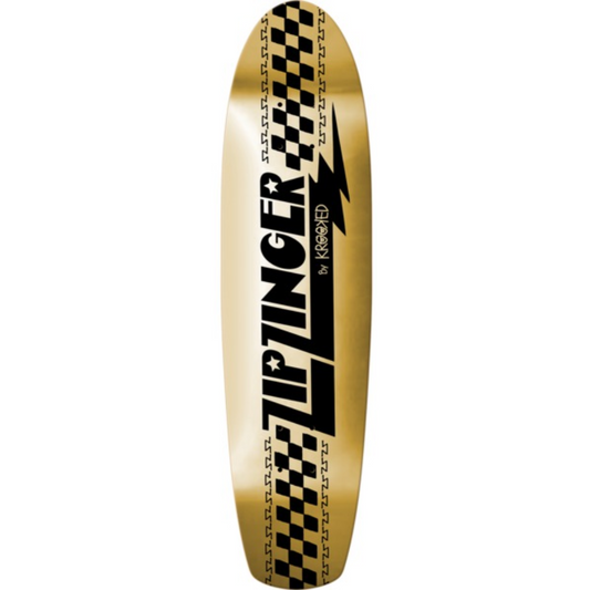 Krooked Zip Zinger Gold Foil 7.75"x30" Skateboard Deck